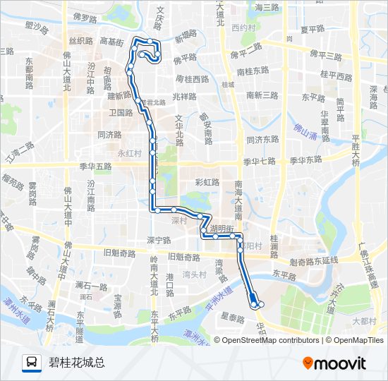 公交806夜班短线路的线路图