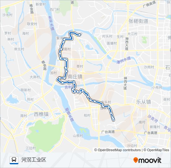 公交148灶沙村班车路的线路图