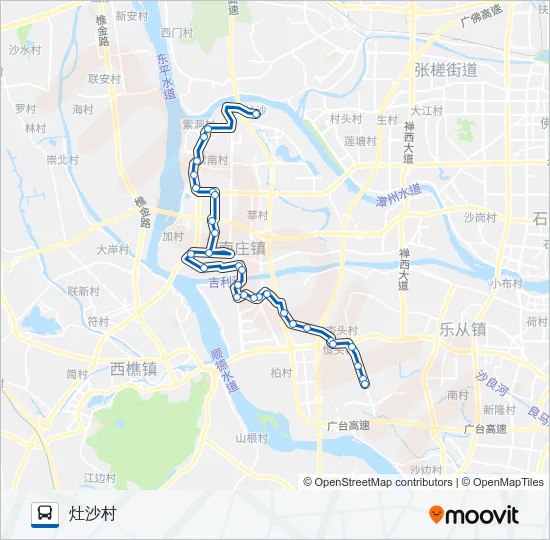 148路灶沙村班车 Bus Line Map