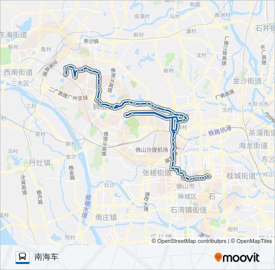 公交211周一至周四班路的线路图