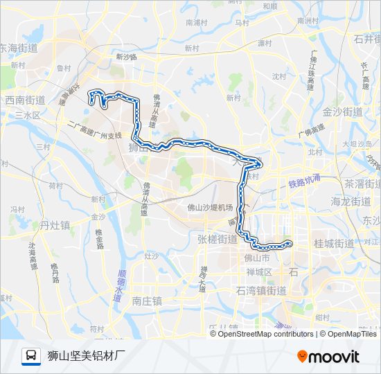 公交211周一至周四班路的线路图