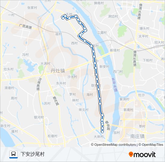 丹10路途经大十麦村 Bus Line Map