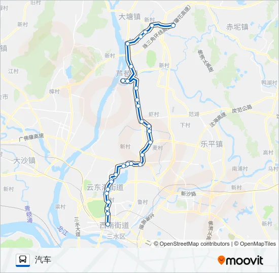 614B路永丰班车早上班 Bus Line Map