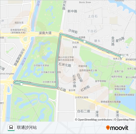 公交联通区间路的线路图