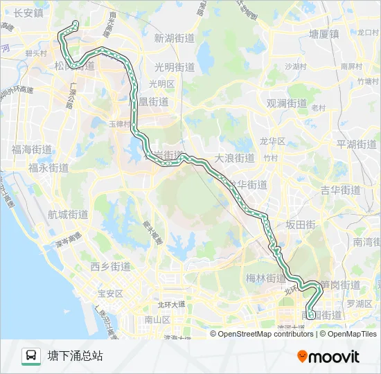 公交口岸观光观光3线路的线路图