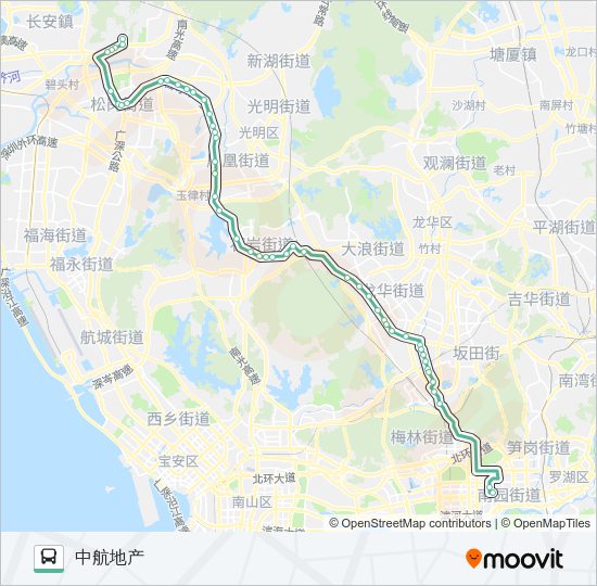 公交口岸观光观光3线路的线路图