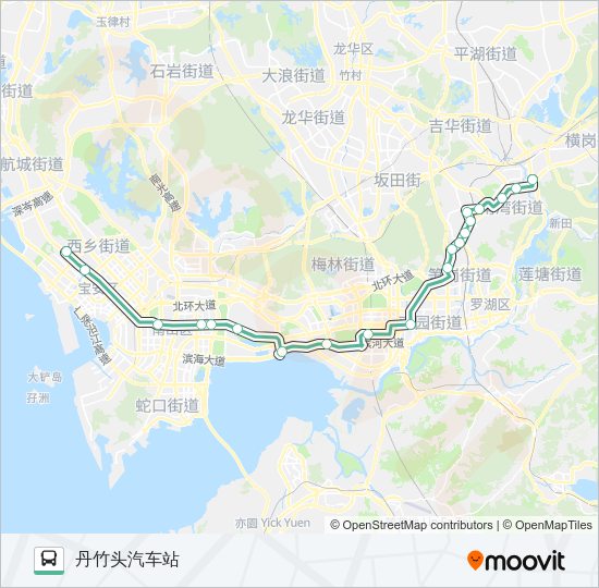 海滨观光线观光4线 Bus Line Map