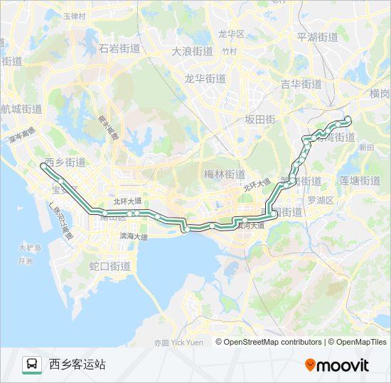 公交海滨观光观光4线路的线路图