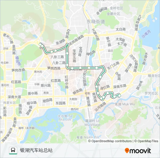 5 Bus Line Map