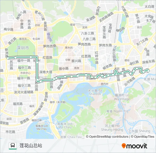 14 Bus Line Map
