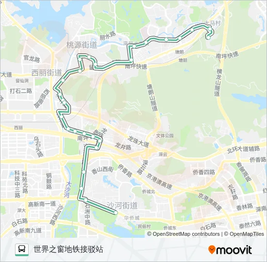 43 Bus Line Map