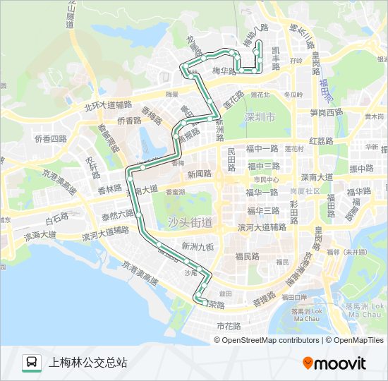 公交44路的线路图
