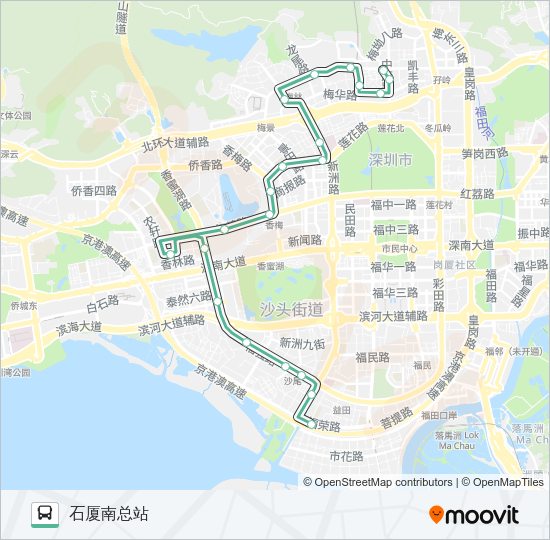 公交44路的线路图