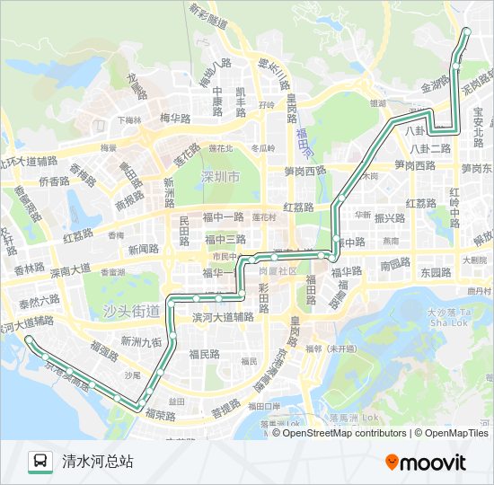 公交50路的线路图