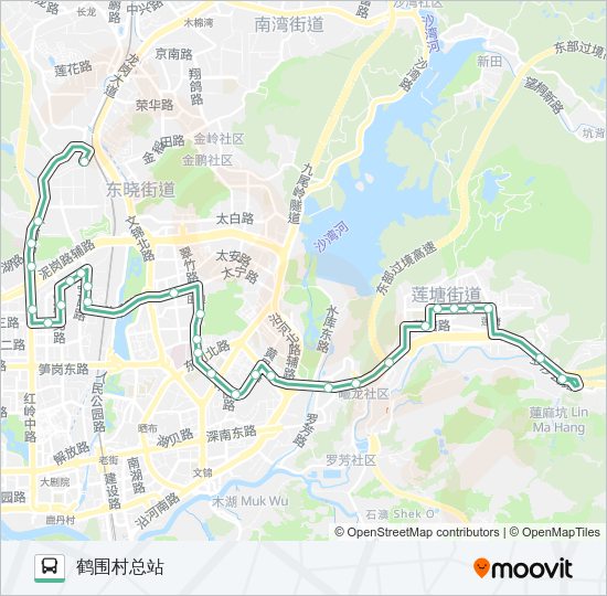公交57路的线路图