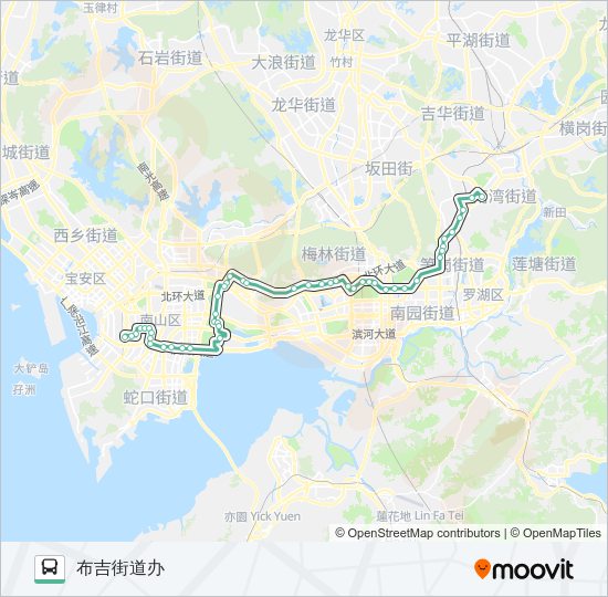 公交58路的线路图