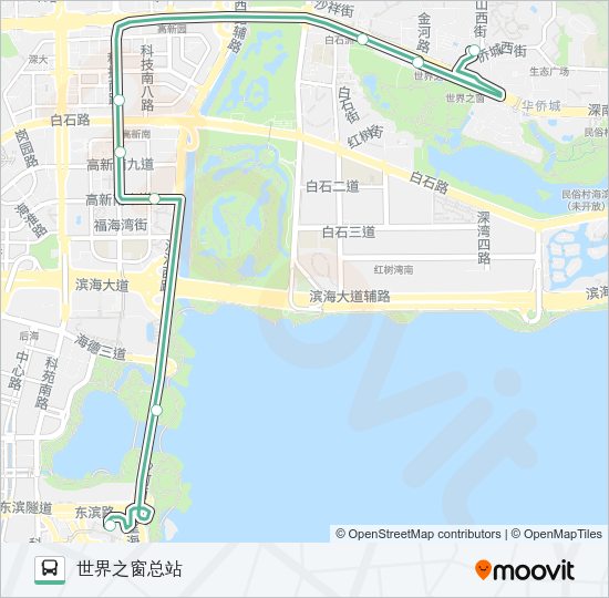 公交90路的线路图