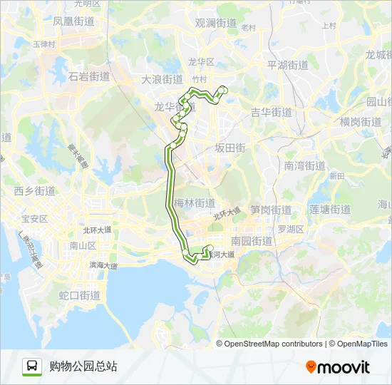 公交E1路的线路图
