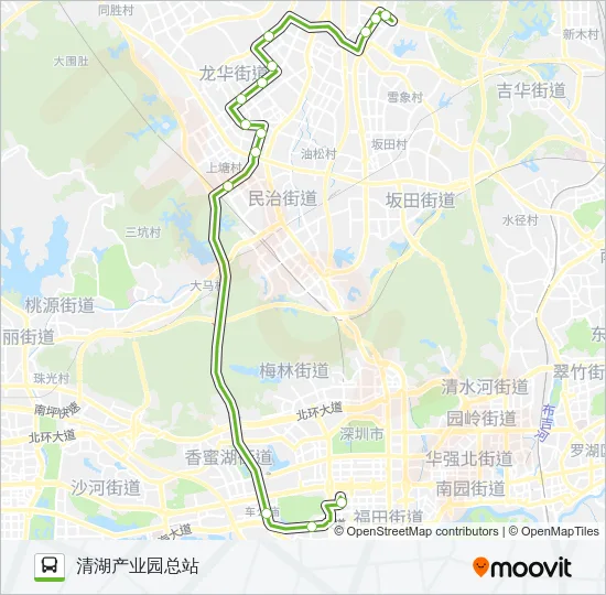 E1 Bus Line Map