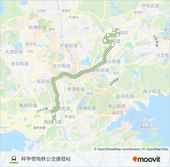 E5 Bus Line Map