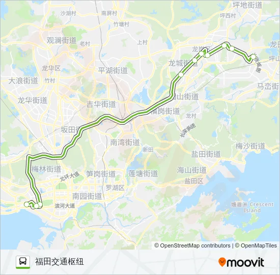 E6 Bus Line Map