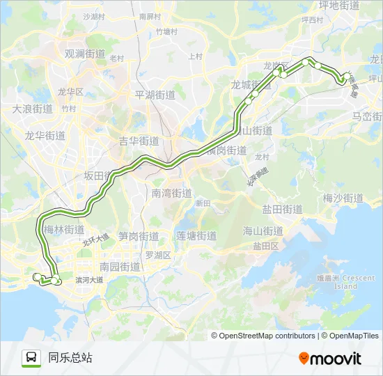 E6 Bus Line Map