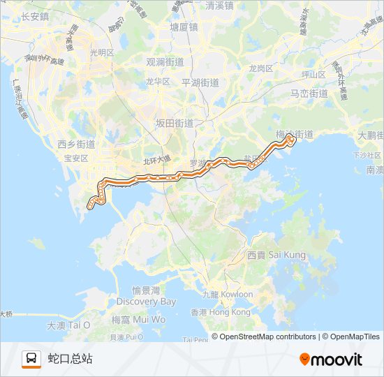 公交J1路的线路图