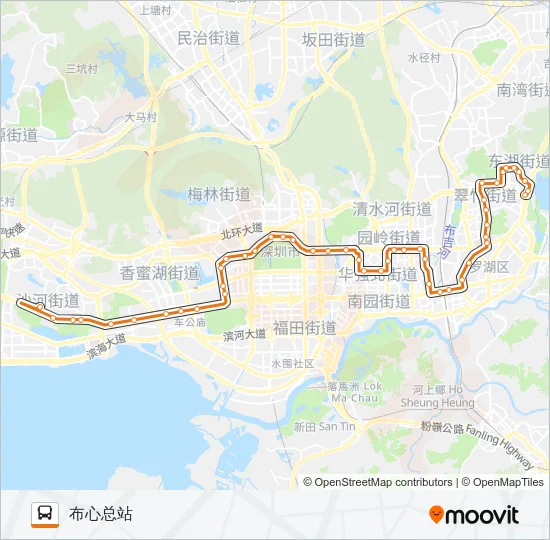 N6 Bus Line Map