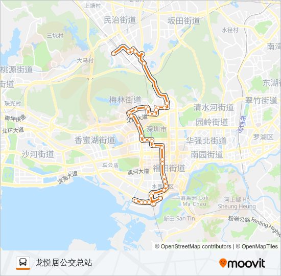 公交N9路的线路图