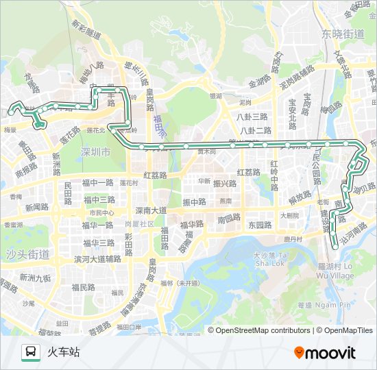 公交102路的线路图