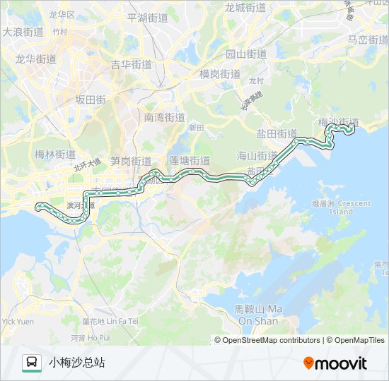 公交103路的线路图