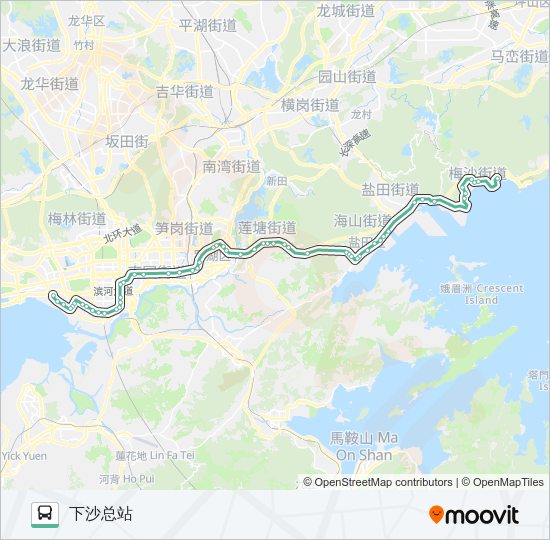 公交103路的线路图