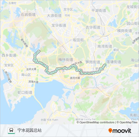 公交104路的线路图