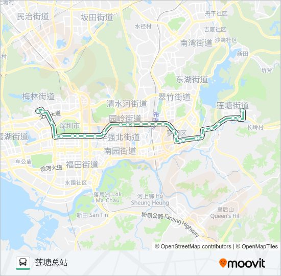 公交111路的线路图