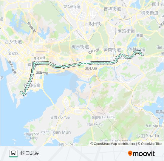 公交113路的线路图