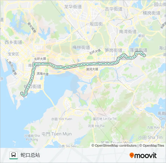 113 Bus Line Map