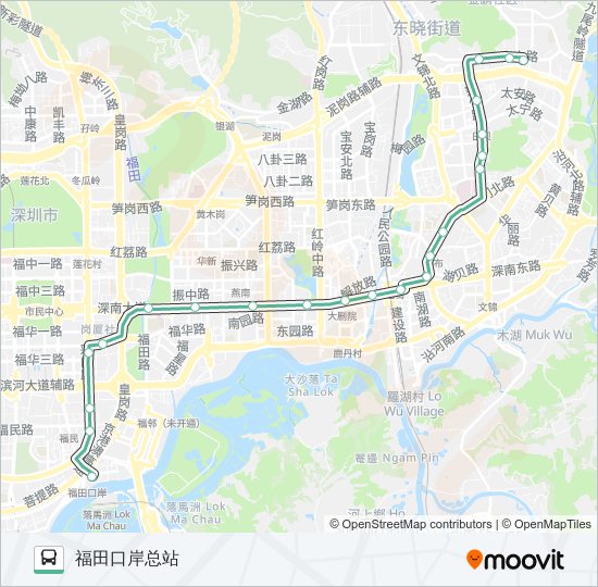 公交203路的线路图