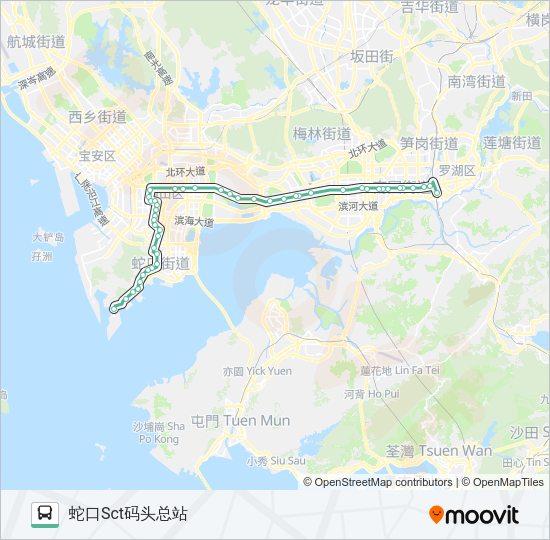 公交204路的线路图