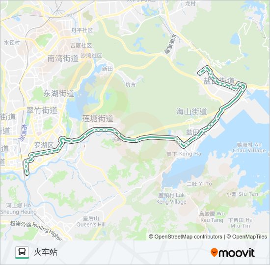 公交205路的线路图