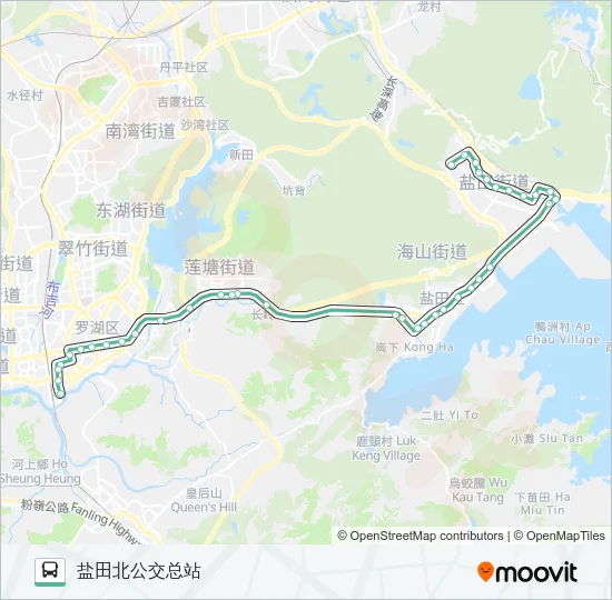 205 Bus Line Map