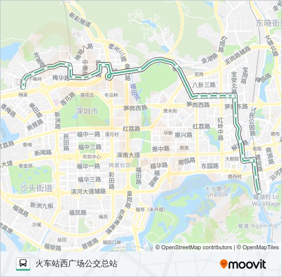 公交207路的线路图