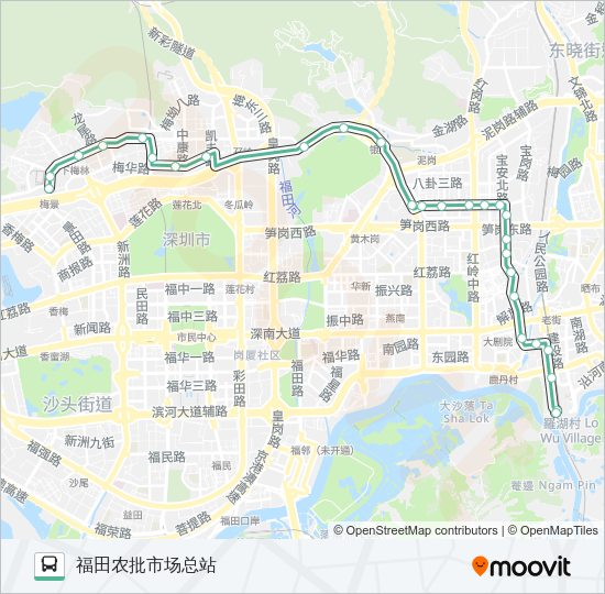 公交207路的线路图