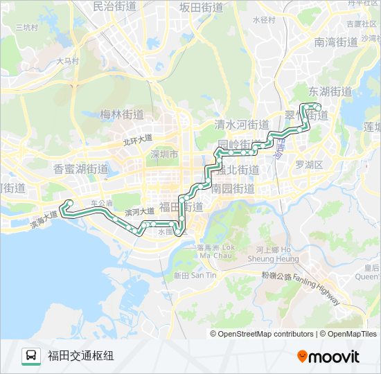 公交212路的线路图