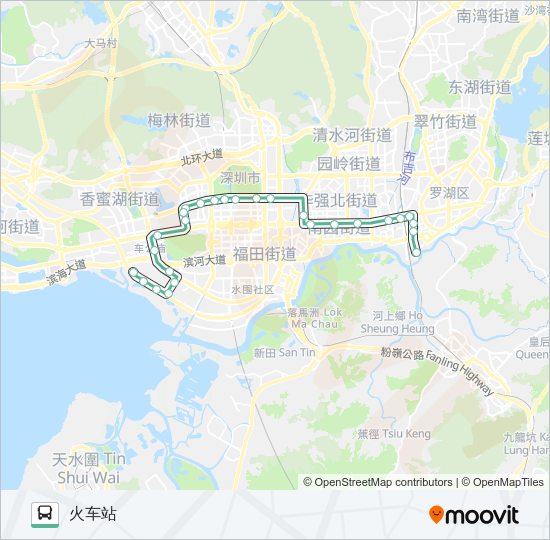 公交215路的线路图
