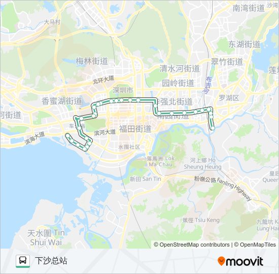 公交215路的线路图