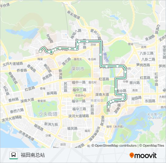 公交216路的线路图