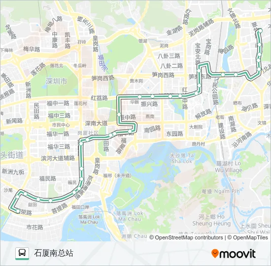 225 Bus Line Map