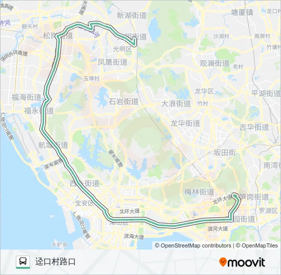 301 Bus Line Map