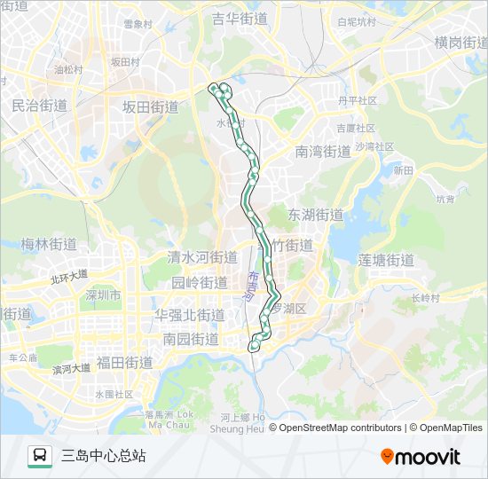 公交307路的线路图