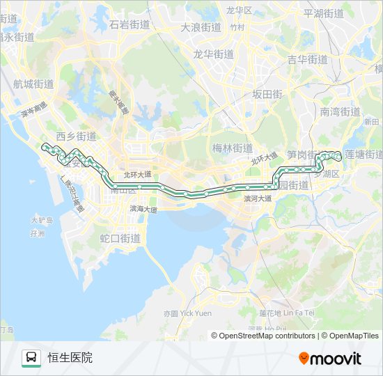 公交320路的线路图